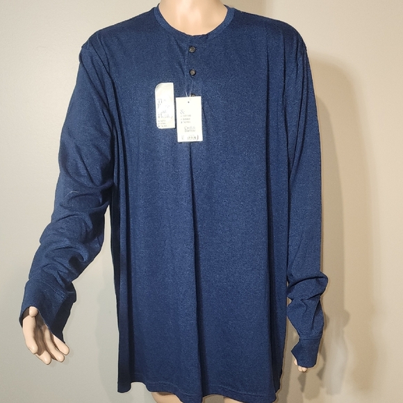 Croft & Barrow Blue Long Sleeve Tee Soft Cotton - Picture 1 of 8